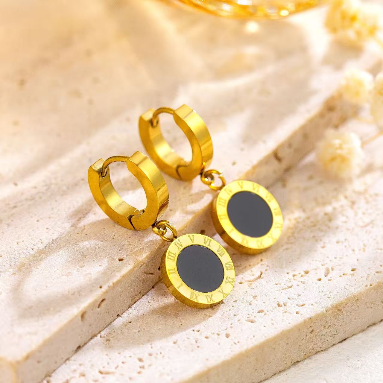 Roman Numerals Necklace & Earrings